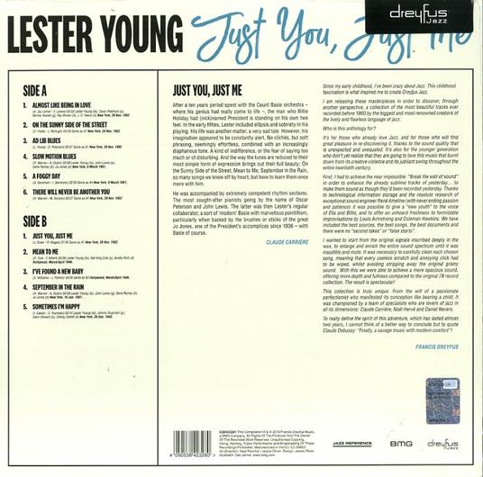 Just You, Just Me - Vinile LP di Lester Young - 2