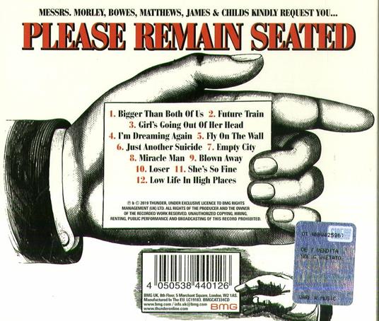 Please Remain Seated - CD Audio di Thunder - 2