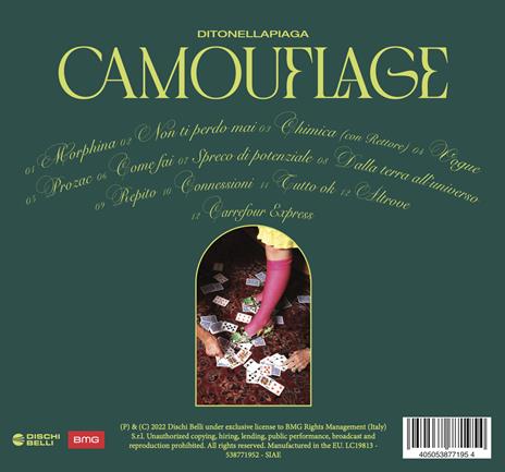 Camouflage (Sanremo 2022) - CD Audio di Ditonellapiaga - 2