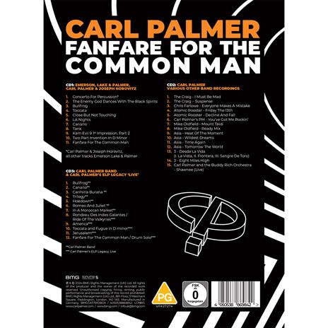 Fanfare for the Common Man (3 CD + Blu-ray) - CD Audio + Blu-ray di Carl Palmer - 3
