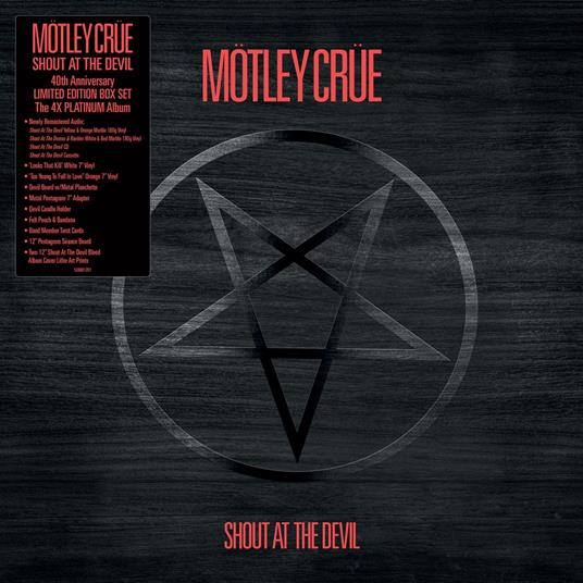 Shout at the Devil (40th Anniversary Box Set: 2 LP + CD + Musicassetta + 2 x 7" Vinyl) - Vinile LP + CD Audio + Musicassetta di Mötley Crüe