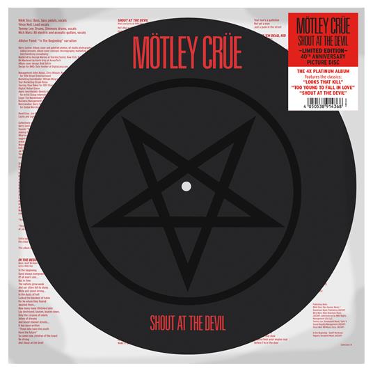 Shout at the Devil (Limited Edition Picture Disc) - Vinile LP di Mötley Crüe