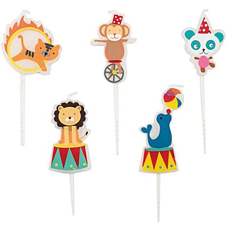 5 Candele di compleanno - Animali da circo