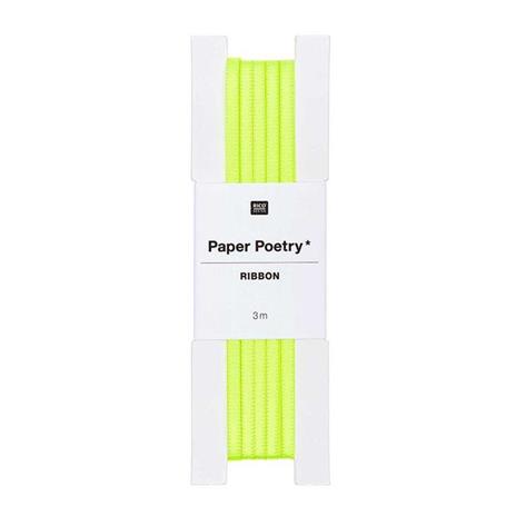Nastro di raso giallo neon 3 m