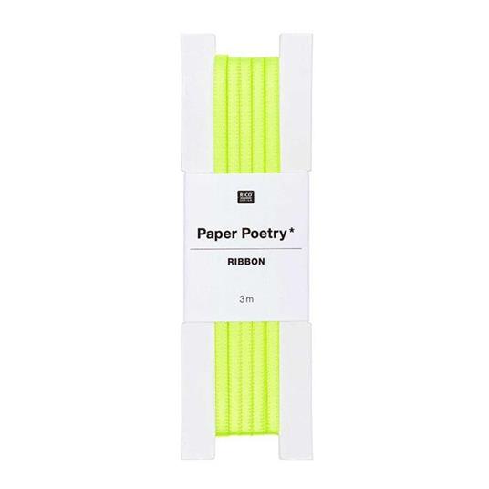 Nastro di raso giallo neon 3 m