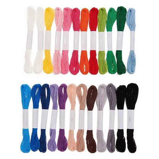 24 fili da ricamo in cotone - Multicolore - Rico Design - Taglio e cucito -  Giocattoli