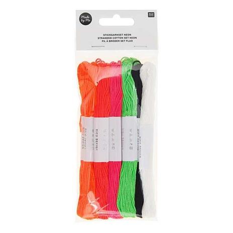 10 fili da ricamo in cotone - Fluo - 2