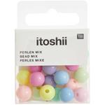 24 perle rotonde 10 mm - Rainbow pastello