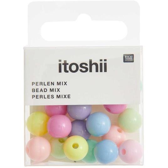 24 perle rotonde 10 mm - Rainbow pastello