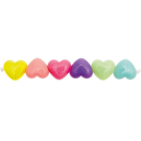 10 perline Hearts - pastello - 2