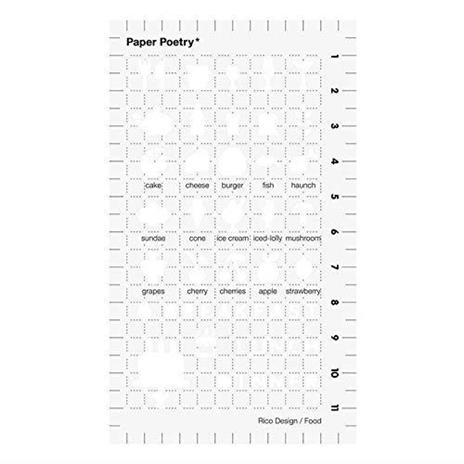 Rico Design Stencil per Bullet Journal 7 x 12 cm - Cibo