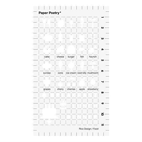 Rico Design Stencil per Bullet Journal 7 x 12 cm - Cibo