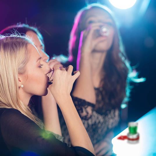 Relaxdays Gioco della Bottiglia Alcolico, Spin The, Freccia Rossa, Bicchiere 2 cl, Divertente, Shot Spinner, Grigio, Argento, 1 Pz - 2