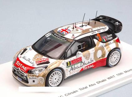 Citroen DS3 WRC, No.3, Citroen Toatl Abu Dhabi WRT, Toatl, rally Monte-Carlo, 2015, modello di automobile, modello prefabbricato, Spark 1:43 Modello esclusivamente da Collezione
