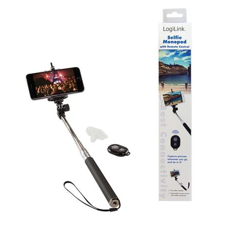 LogiLink BT0034 Smartphone Nero, Argento bastone per selfie - 5