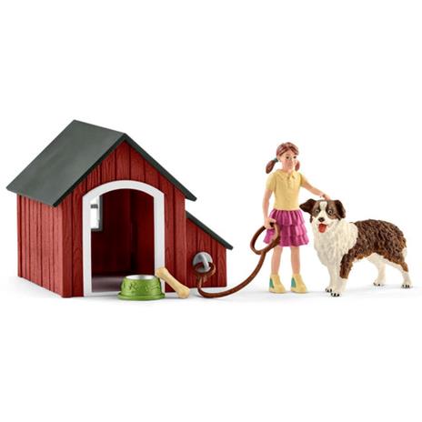 Bimba E Cagnolino Con Cuccia E Accessori Schleich (42376) - 2