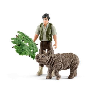 Ranger e Starter Set Rinoceronte. Schleich (2542428) - 2