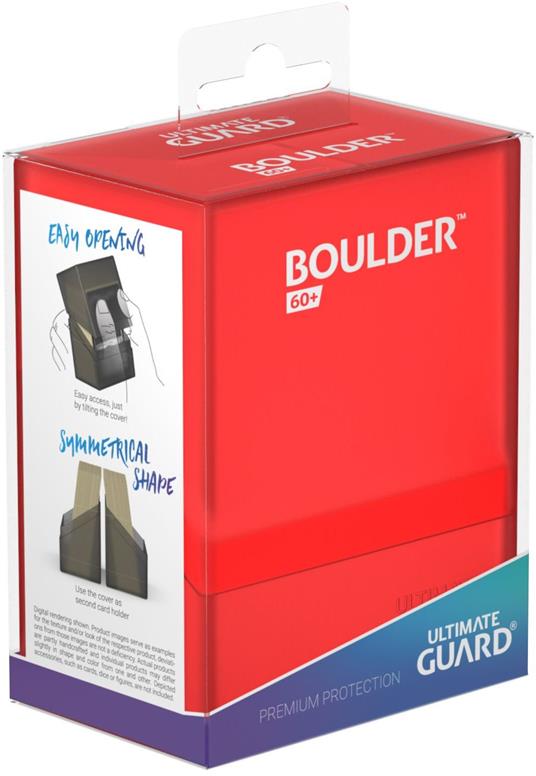 Ultimate Guard Boulder Deck Case 60+ Standard Size Ruby Ultimate Guard - 5