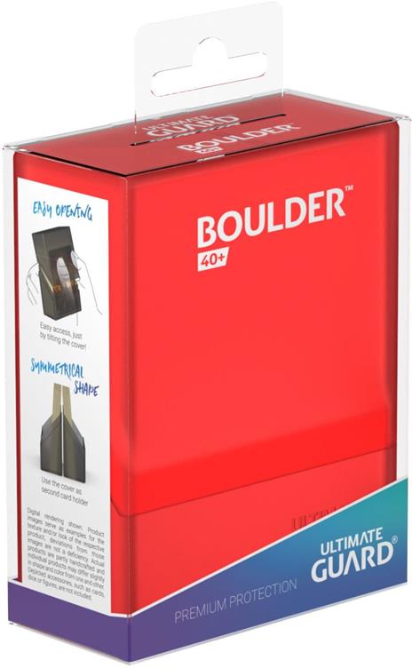 Ultimate Guard Boulder Deck Case 40+ Standard Size Ruby Ultimate Guard - 5