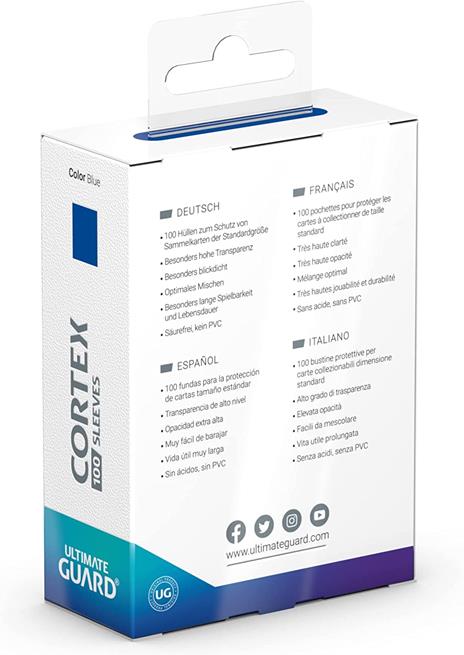 Ultimate Guard Cortex Sleeves Standard Size Blue (100) Ultimate Guard - 4