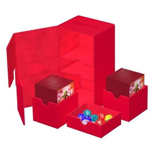 Ultimate Guard Twin Flip`n`Tray 200+ XenoSkin Monocolor Red - 2