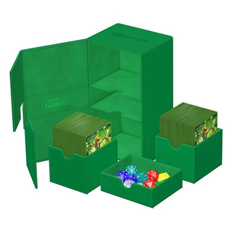 Ultimate Guard Twin Flip`n`Tray 200+ XenoSkin Monocolor Green - 2