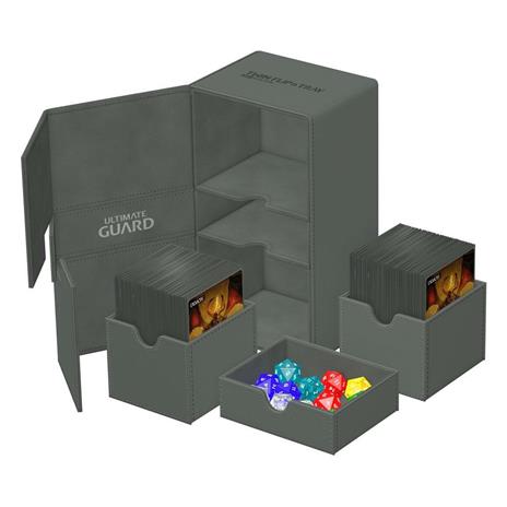 Ultimate Guard Twin Flip`n`Tray 200+ XenoSkin Monocolor Grey - 2
