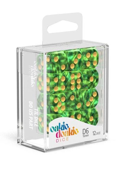 Oakie Doakie Dice D6 Dice 16 mm Gemidice - Jungle (12)