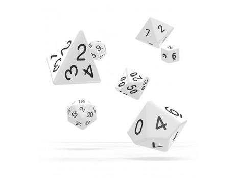 Oakie Doakie Dice RPG Set Solid - White (7) Oakie Doakie Dice