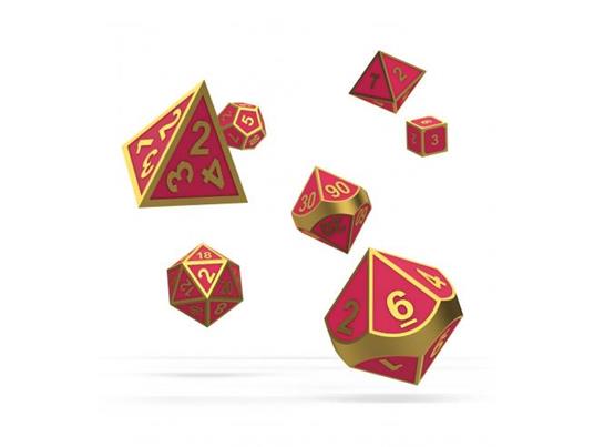 Oakie Doakie Dice RPG Set Metal Glow In The Dark - Golden Princess (7) Oakie Doakie Dice