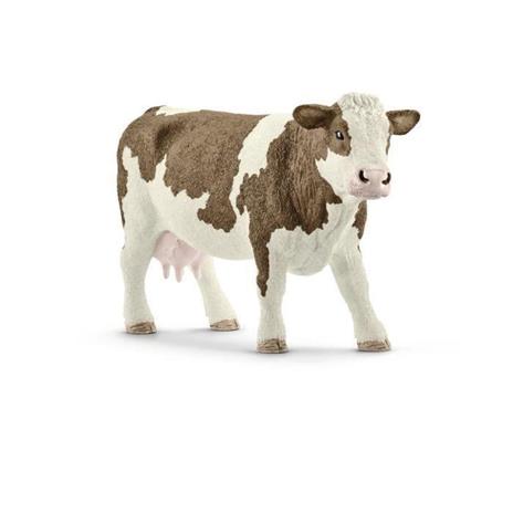 Schleich Figurine 13801 Animale da fattoria Mucca simmentale