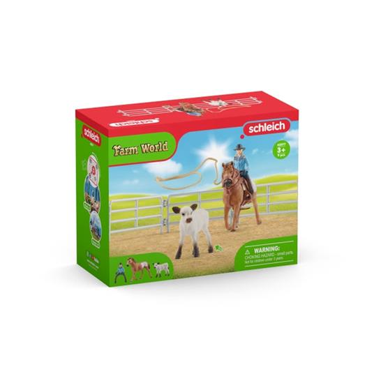 42577 Sh-Cavallo Da Rodeo Con Cowgirl E Vitello Schleich (42577)