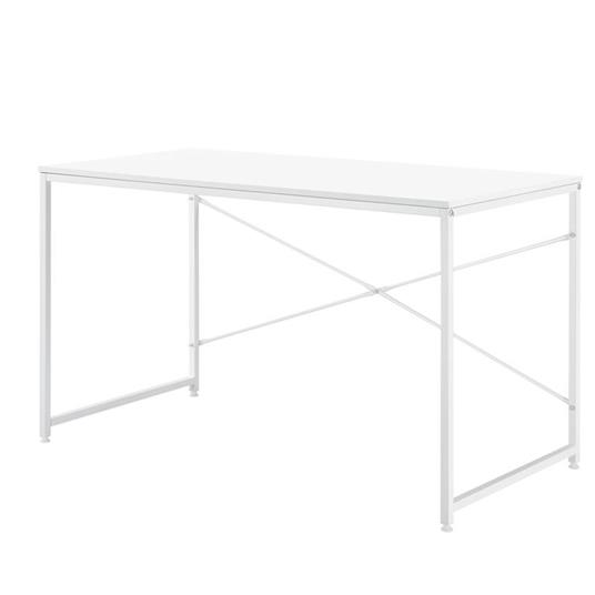 en.casa Scrivania 120 x 60 x 72 cm Tavolo Computer Ufficio PC Bianco 