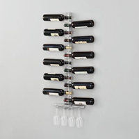 DASHADAO Scaffale pensile per Bicchieri da Vino-Bar mensole sospese, portabottiglie a Catena in Metallo Portabottiglie da Appendere al soffitto con