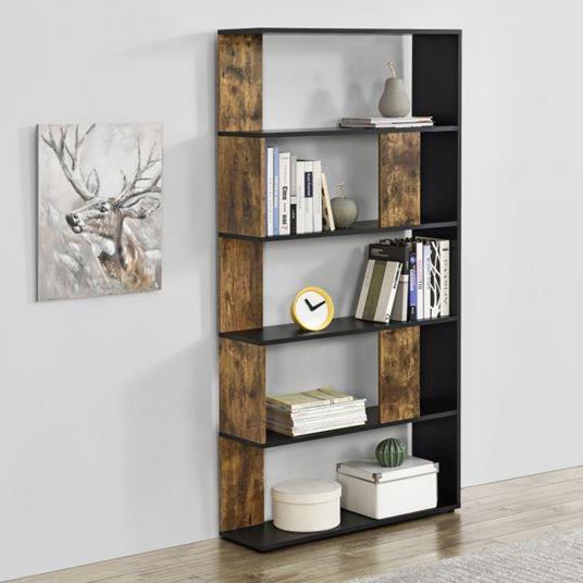 corridoio per Cucina None Branded Book Libreria libreria Scaffali per Rack Cantina o Studio 50 x 180 x 30 cm Nero capacità di carico di Ogni Piano 5 kg 