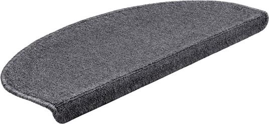 Tappetini per Scale Antiscivolo e Adesivi Set da 15 Pedate Semicircolari in 5 Colori Melange 22x65 cm Grigio Antracite casa pura Coprigradini per Scale Interne 