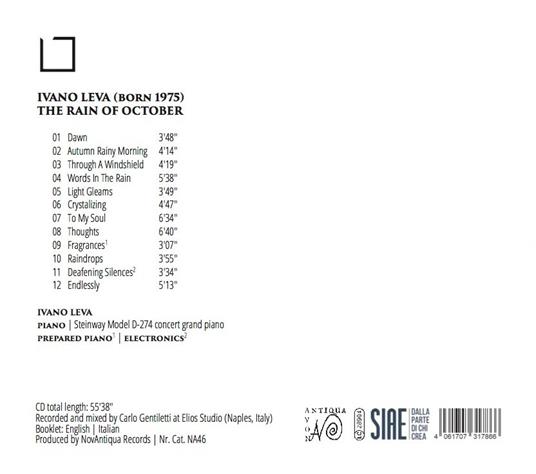 The Rain of October - CD Audio di Ivano Leva - 2
