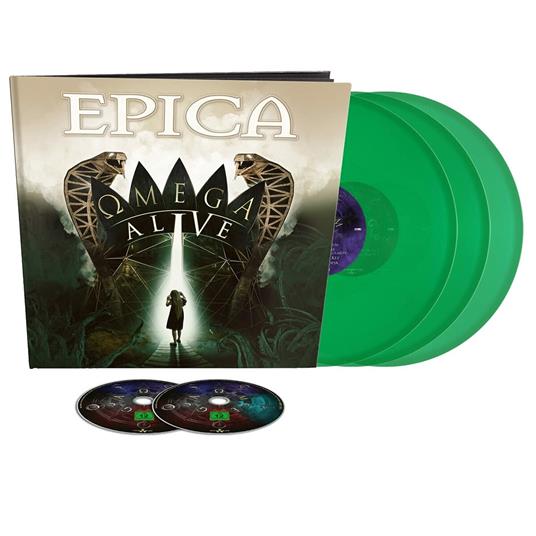 Omega Alive (3 Green Coloured LP + DVD + Blu-ray) - Vinile LP + DVD + Blu-ray di Epica