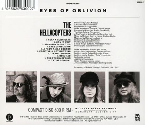 Eyes of Oblivion - CD Audio di Hellacopters - 2