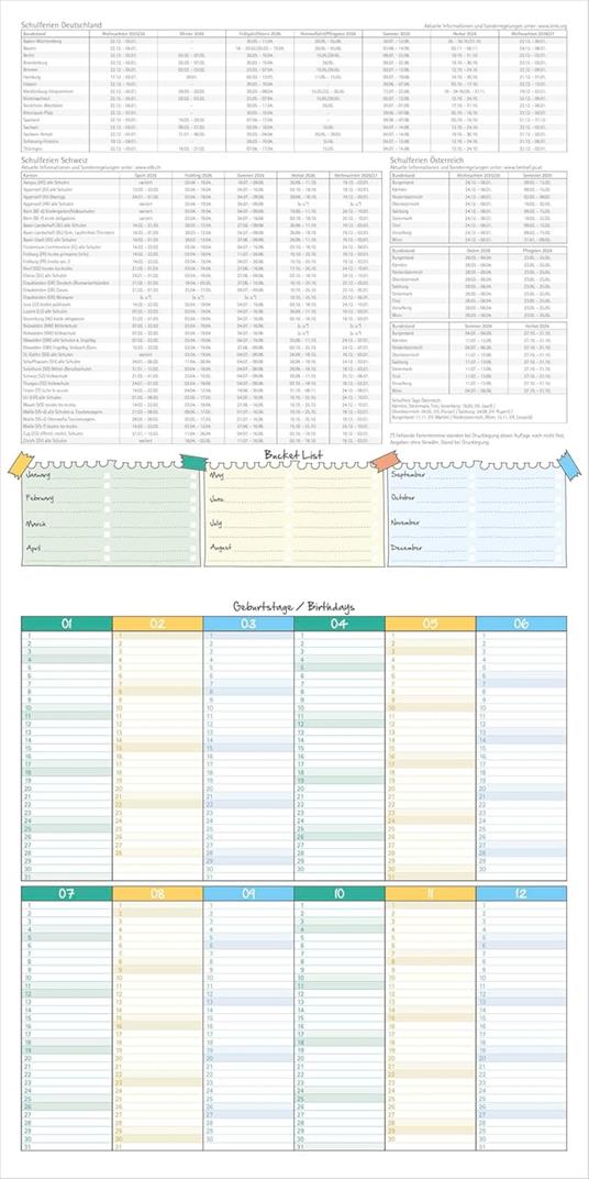 ALPHA EDITION - Calendario 2026 da muro, 12 mesi, 30x30 cm, High Speed - 3