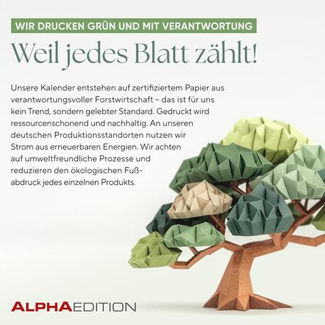 ALPHA EDITION - Calendario 2026 da muro, 12 mesi, 23,7x34 cm, The Alps - 3
