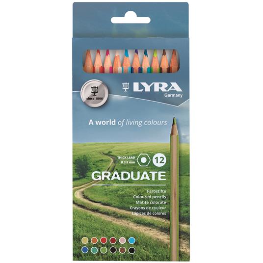 Pastelli Lyra Graduate. Scatola 12 matite colorate assortite - 2