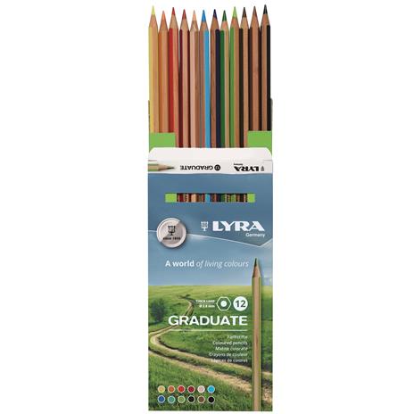 Pastelli Lyra Graduate. Scatola 12 matite colorate assortite - 3