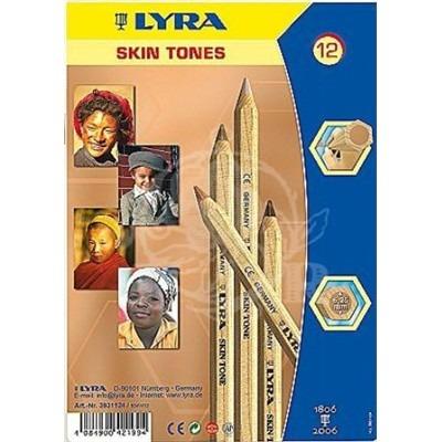 Pastelli Lyra Color Giants Skin Tones. Scatola 12 matite colorate assortite