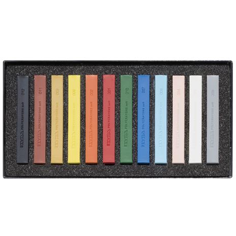 Gessetti Lyra Polycrayons Soft. Astuccio 12 colori assortiti - 2