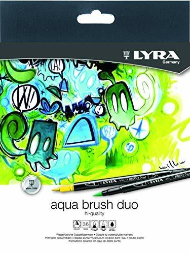 Astuccio 36 pennarelli Lyra Aqua Brush Duo