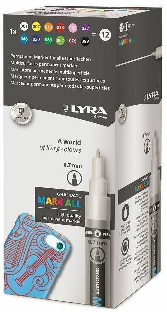 Marcatore Lyra Graduate Mark All Punta 0,7 mm Colori Assortiti