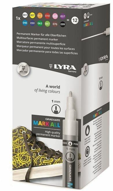 Marcatore Lyra Graduate Mark All Punta 1 mm Colori Assortiti