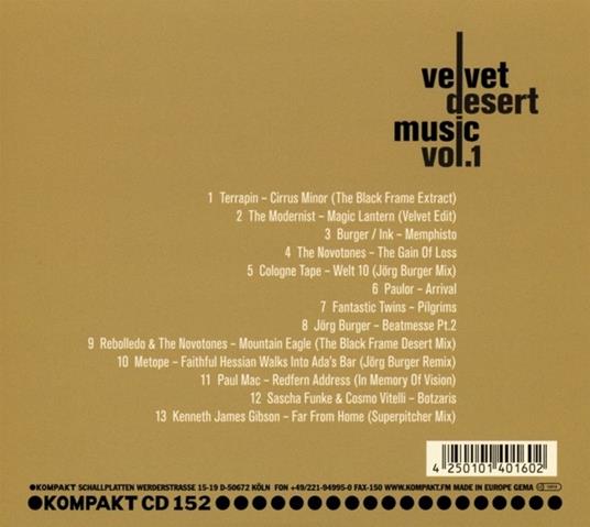 Velvet Desert Music vol.1 - CD Audio - 2