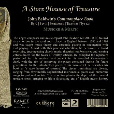 A Store Housse of Treasure - CD Audio di William Byrd,Musicke & Mirth - 2